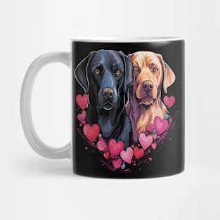 Labrador Retriever Couple Valentine Mug